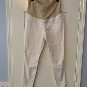 White maternity jeans